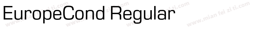 EuropeCond Regular字体转换